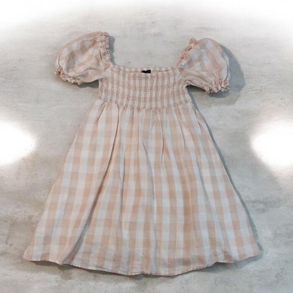 House of Harlow 1960 Dresses & Skirts - House of Harlow 1960 gingham smocked babydoll mini dress Size L